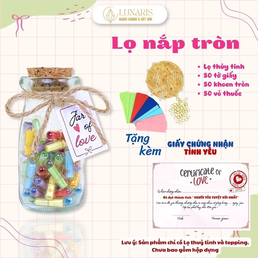 Lọ Thông Điệp Chữa Lành, Viết Lời Chúc Gửi Người Thương, Quà Tặng Người Yêu Dịp Sinh Nhật, Kỷ Niệm