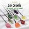 Dây Chuyền Mặt Đá Thạch Anh Thô Tự Nhiên, Vòng Cổ Đá Thô Thu Hút Năng Lượng Tích Cực, Phụ Kiện Trang Sức