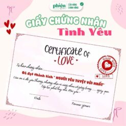 [Quà Tặng] Giấy Chứng Nhận Tình Yêu, Giấy Cam Kết Thương Yêu Tặng Người Yêu Dịp Kỷ Niệm Valentine
