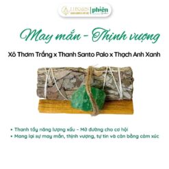 Combo Xông Nhà Xô Thơm, Gỗ Thơm & Đá Thanh Tẩy Thanh Lọc Không Gian Thơm Nhẹ, Dịu Tâm