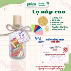 Lọ Thông Điệp Chữa Lành, Lọ Chứa Đựng Viết Lời Chúc Động Viên An ủi Người Yêu Bạn Gái Bạn Trai Dịp Kỷ Niệm