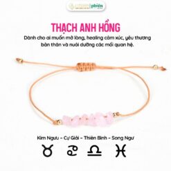 Vòng Tay Năng Lượng 12 Cung Hoàng Đạo Đá Thạch Anh Tự Nhiên Mang May Mắn, Tích Cực